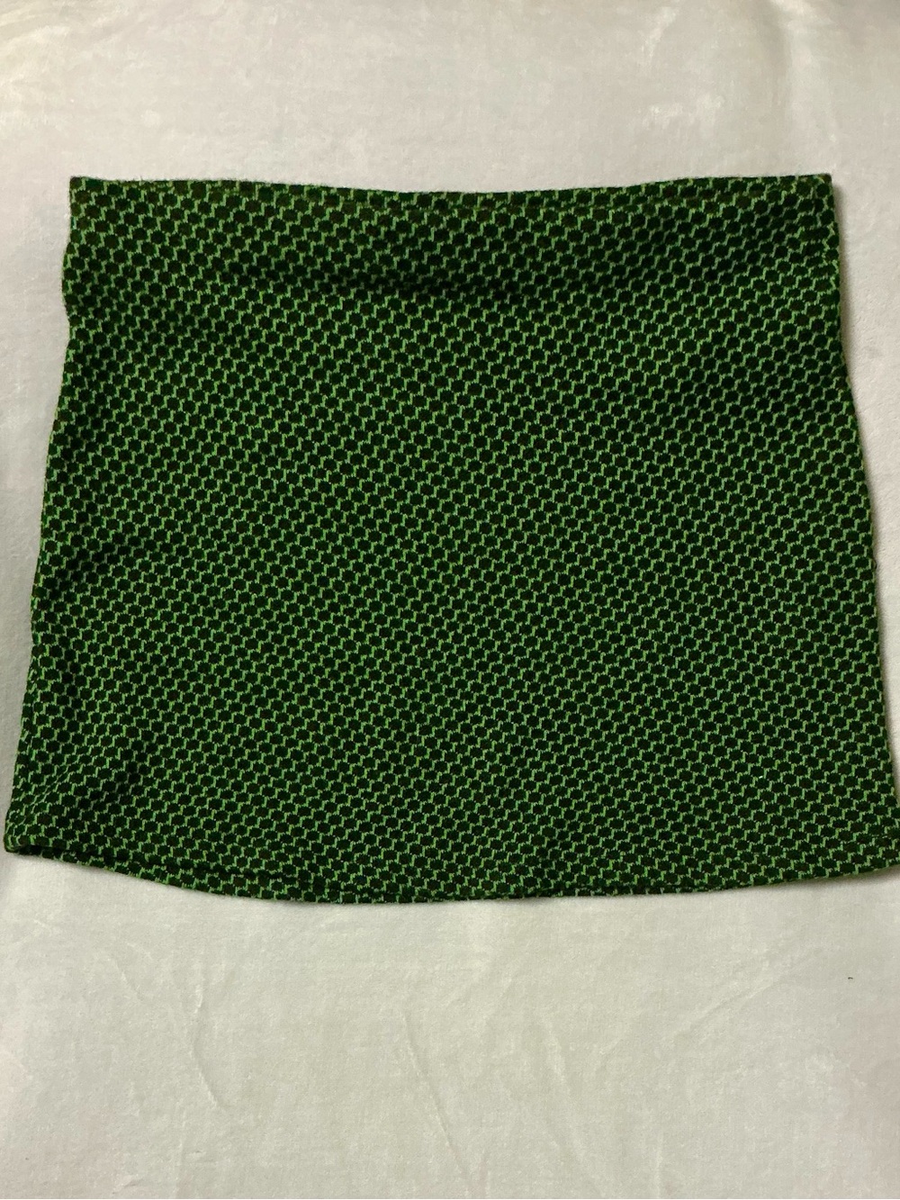 Zara Green Patterned Geo-Print Mini Skirt, size M/L